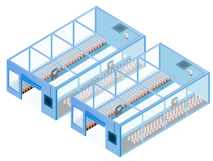 Typical grow rooms system diagram