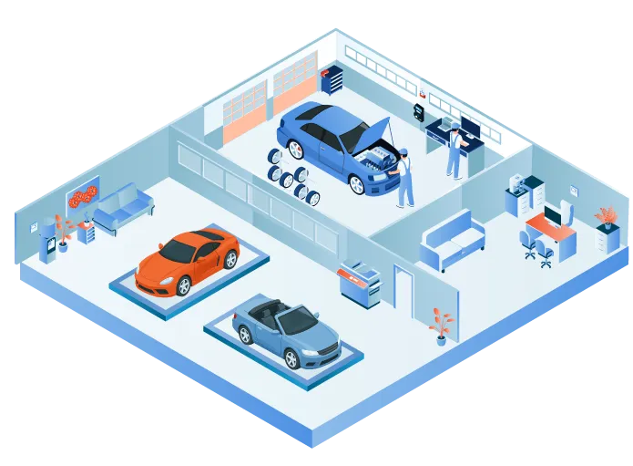 Typical car dealerships system diagram